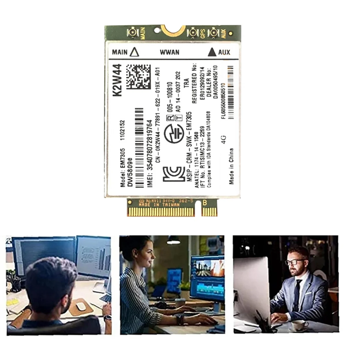 بطاقة واي فاي لـ DELL Latitude ، 4G nff ، EM7305 ، GOBI5000 ، E7250 ، E7450 ، E5250 ، e7.5 ،! ، ، مكان 8 برو ،