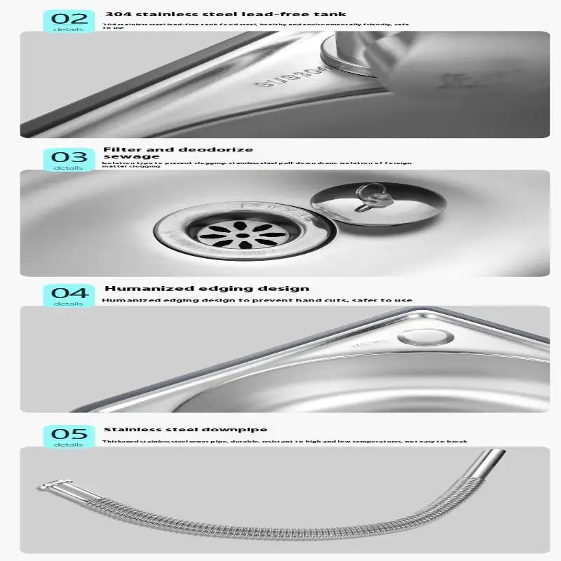 

1 комплект, маленькая стальная одинарная чаша, угловая ванна, кухонная раковина, раковина для ванной комнаты, овощи для дома на колесах, бара, кемпера