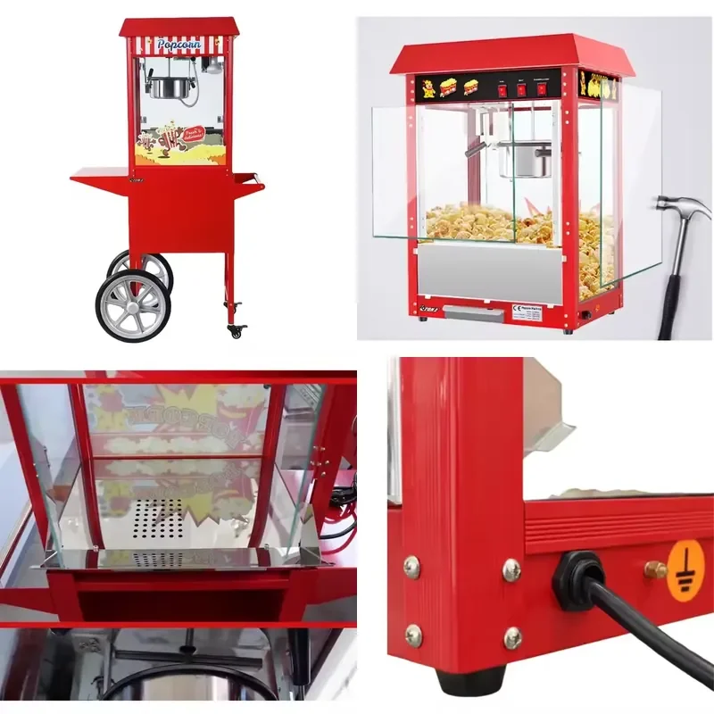 Hot Air Commercial Popcorn Maker Machine - Industrial Automatic Vending Popper for High Profit Snack Business