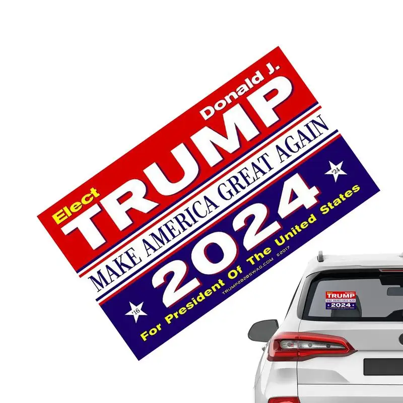 Trump 2024 Sticker 2024 US Presidential Campaign Stickers Trump Stickers Elf-Adhesive Non Stick Bumper Sticker Durable Waterprof