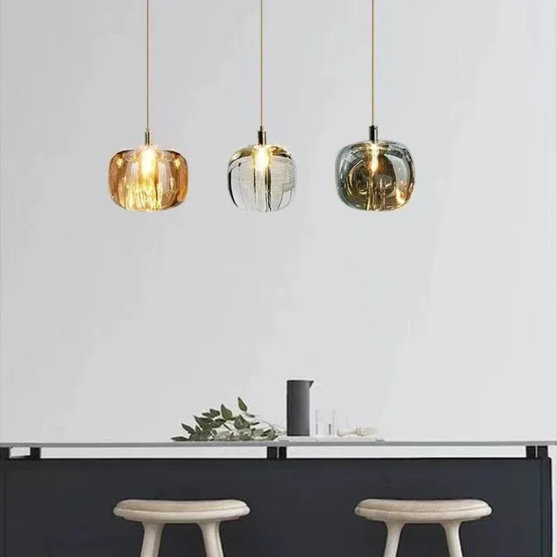 

SANDYHA Nordic Light Luxury Chandelier Crystal Pendant Lights Creative Design Bedroom Bedside Hanging Lamp Restaurant