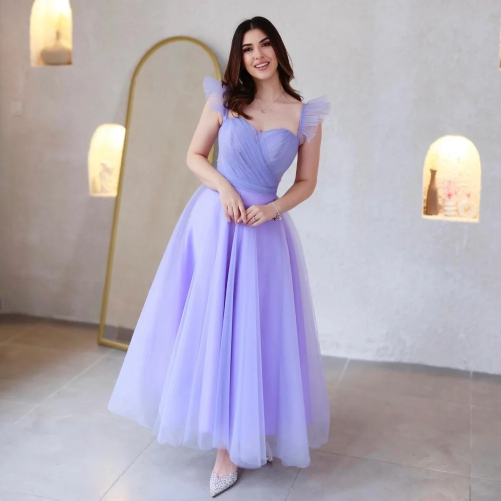 Classic Net Pleat A-line Sweetheart Midi Dresses Prom Dresses Exquisite Modern Style Pastrol Unisex Chinese Style Formal