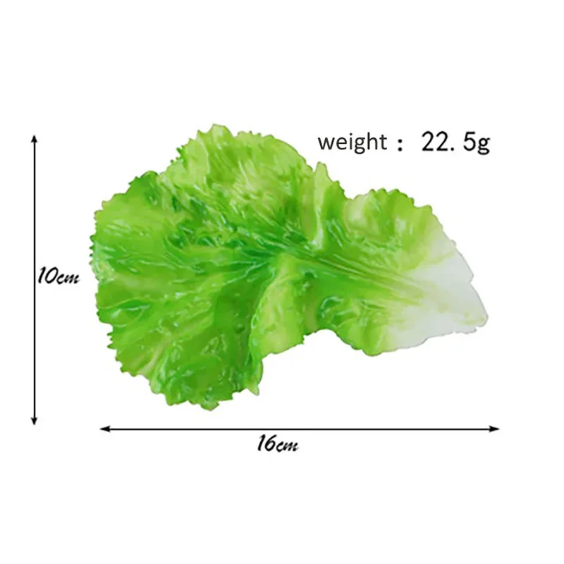 2pcs Simulation Green Lettuce Leaves PVC Material Fake Vegetable Model Kids Pretend Play Kitchen Toys Artificial Foods