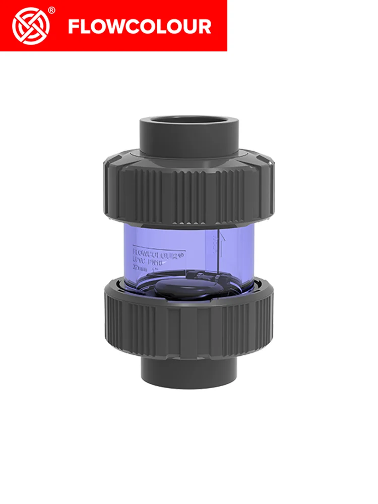 

Flow Colour Aquarium Spring-Loaded Check Valve UPVC DN15/50 industrial Standards Deposition for Marine Fish Tank Coral Reef