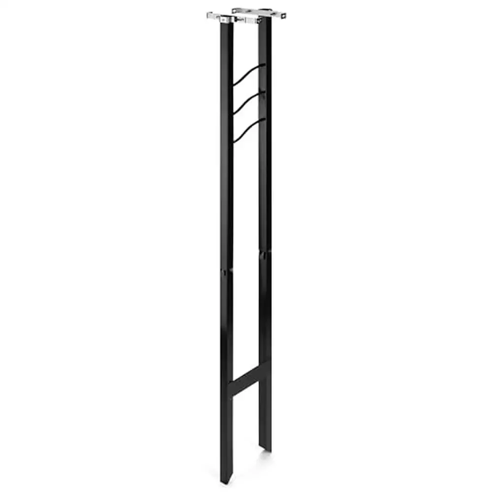 

Galvanized Steel Decorative Mailbox Post Montroso Black In-Ground Install Durable Dual-Reinforced Compatible with Letter 'A'