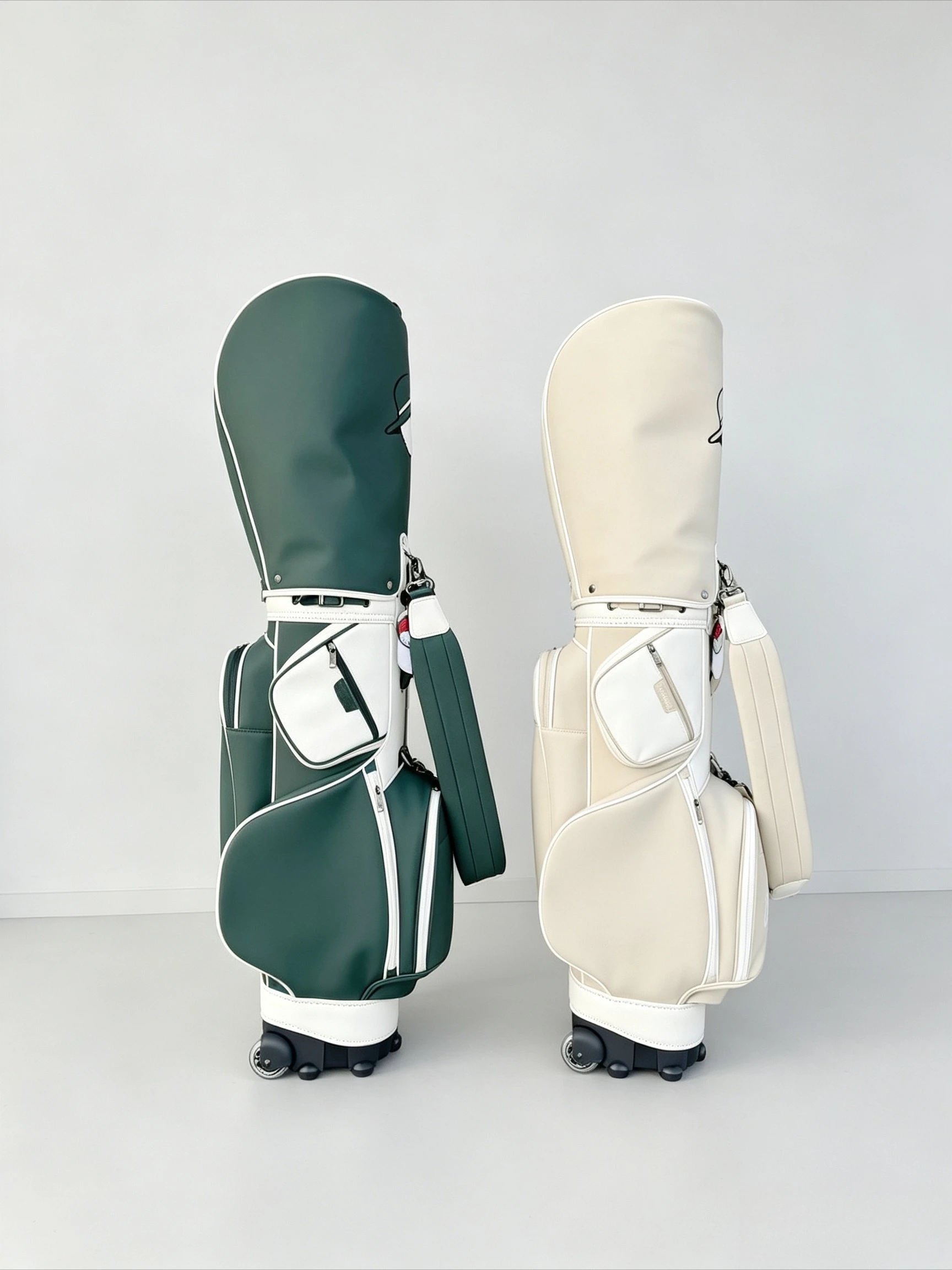 Portable Rolling Golf Stand Bag with Support Bracket Outdoor Golf Sports Equipment Bag