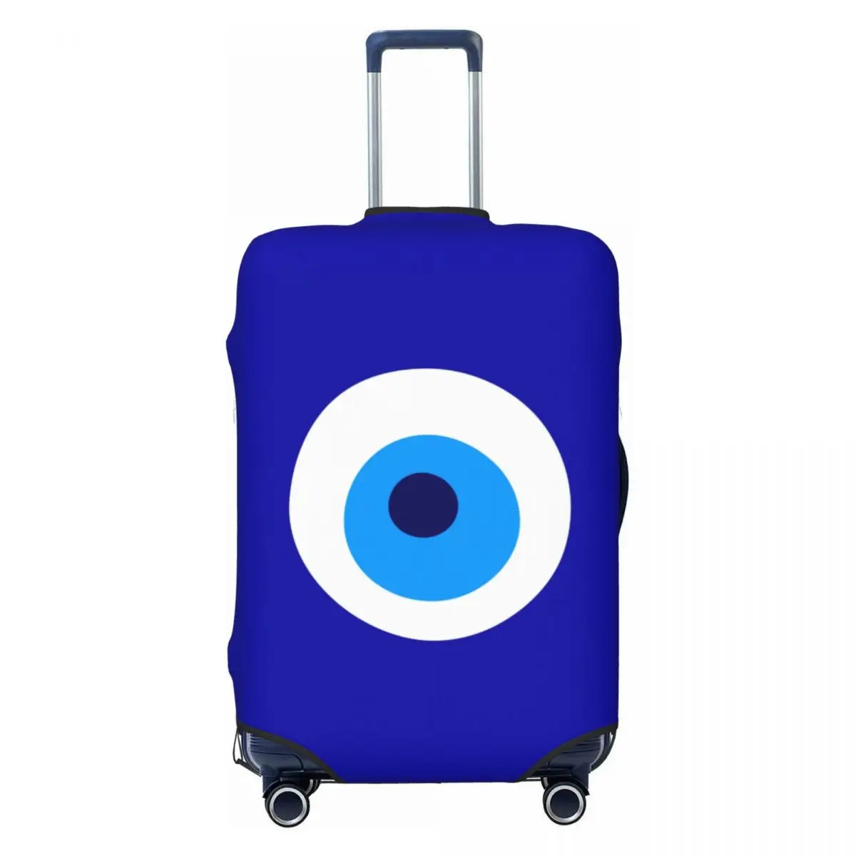 

Custom Nazar Evil Eye Protection Symbol Luggage Cover Elastic Amulet Turkish Travel Suitcase Protective Covers Fits 18-32 Inch