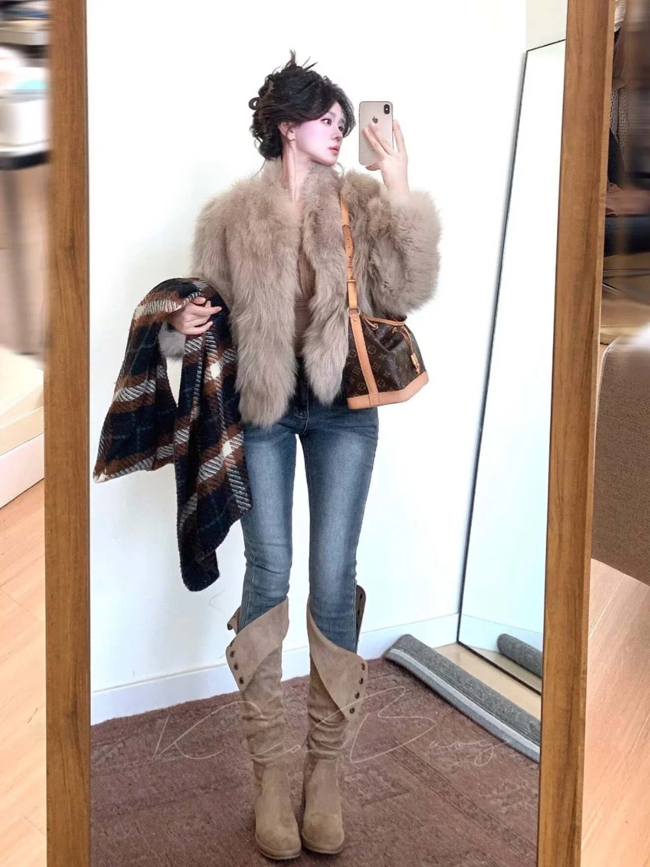 

Retro Godd American High Waist Elastic Slimming Jeans Women's High Waist Slim Fit Concealing Sexy Versatile Denim Pants