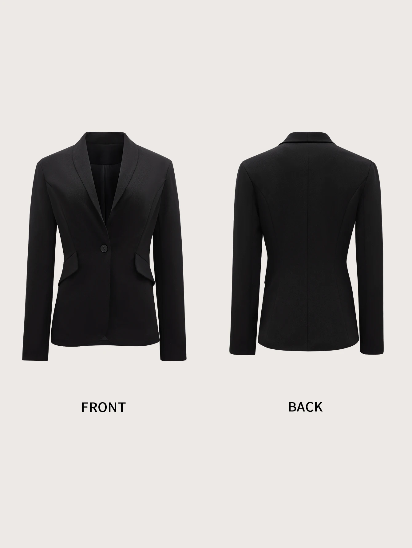 Moda damska Elegancki płaszcz damski Soild Black Color Lapel Neck Slim Fit Temperament Płaszcz damski Jesień i zima 2024