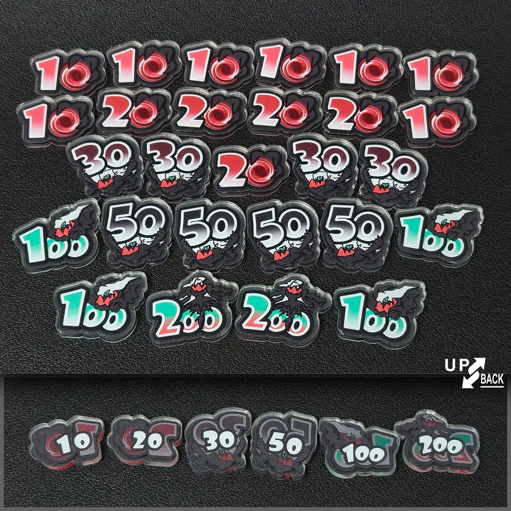 Diy Self Made Cartoon Darkrai Damage Counter Darkrai Board Game Card Battle Accessories Damage Counter Anime Cards Gift Toys
