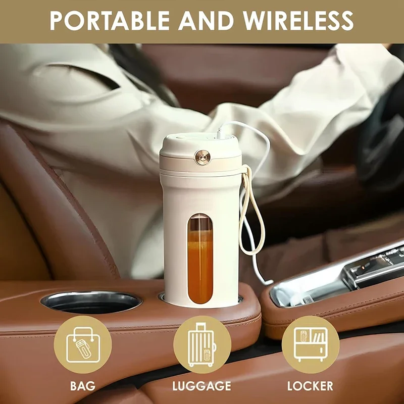 Portable Blender 350ml Rechargeable Mini Juicer Cup with Type-C Upgraded Motor Personal Smoothie Maker For Shakes and Smoothies