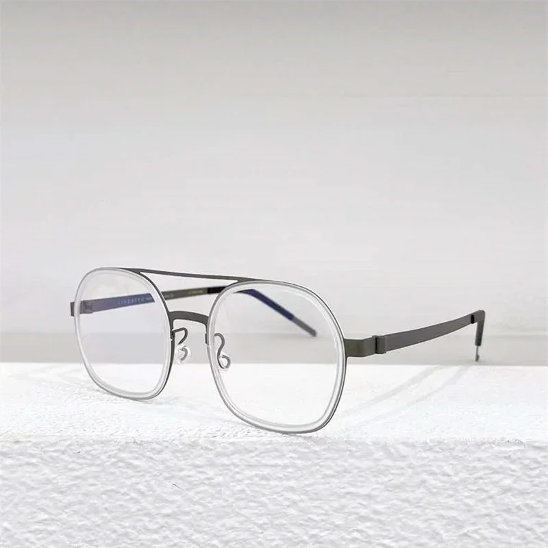 أعلى جودة العلامة التجارية الرجال النظارات الصندوق الأصلي 9760 قصر النظر نظارات إطار قصر النظر الضوء الأزرق المسمار خفيفة الوزن النساء النظارات