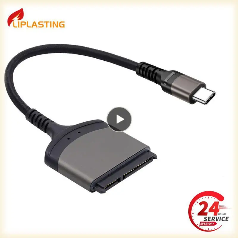 3.0/Type C to SATA 7+15 22 Pin Cable, External Hard Disk HDD SSD Adapter for Windows 7/8/10 Supports 6Gbps Data Transmission