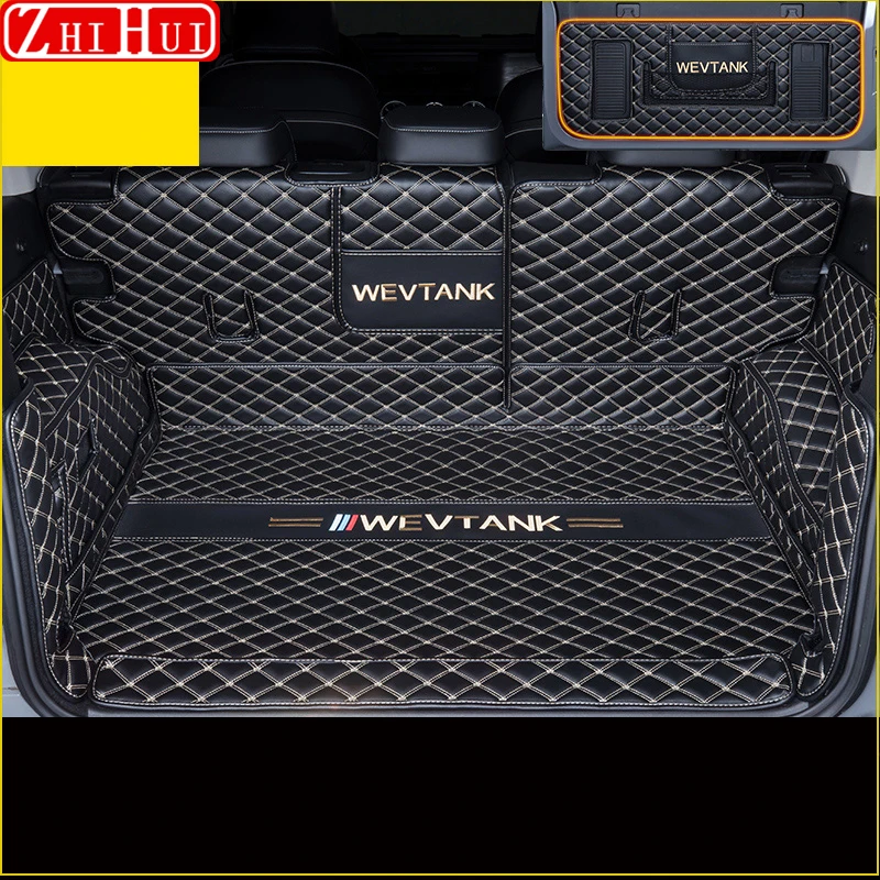 For Great Wall TANK 300 2021-2024 Car Trunk Protection PU Leather Mat Catpet Interior Modification Cover Part Auto Accessories