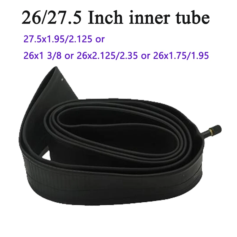 26 27.5 Inch Bike Inner Tube Mountain Bike Butyl Rubber Bicycle Tires 26x2.125/2.35  With Tire Accessories