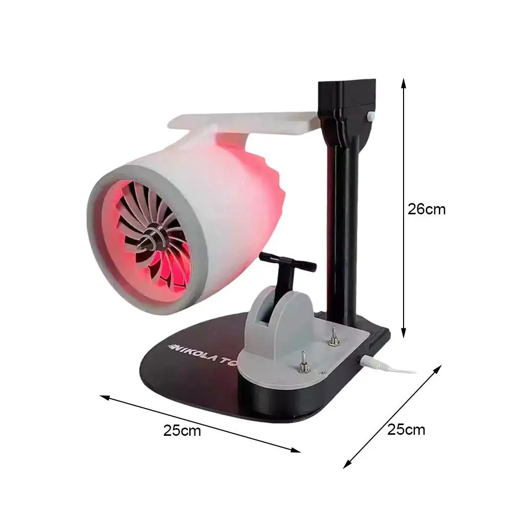 Desktop USB Turbojet Fan Blower Game Accelerator Creative Engine Styling Humidifier Spray Red Tail Flame Desktop Decoration