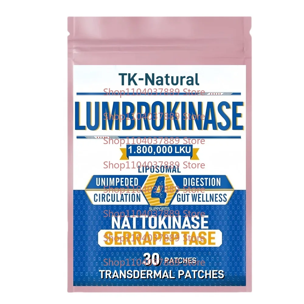 

30 пластырей Lumbrokinase Nattokinase Serrapeptase Комплексные трансплеевые пластыри для кровообращения здоровья сердца и пищеварения