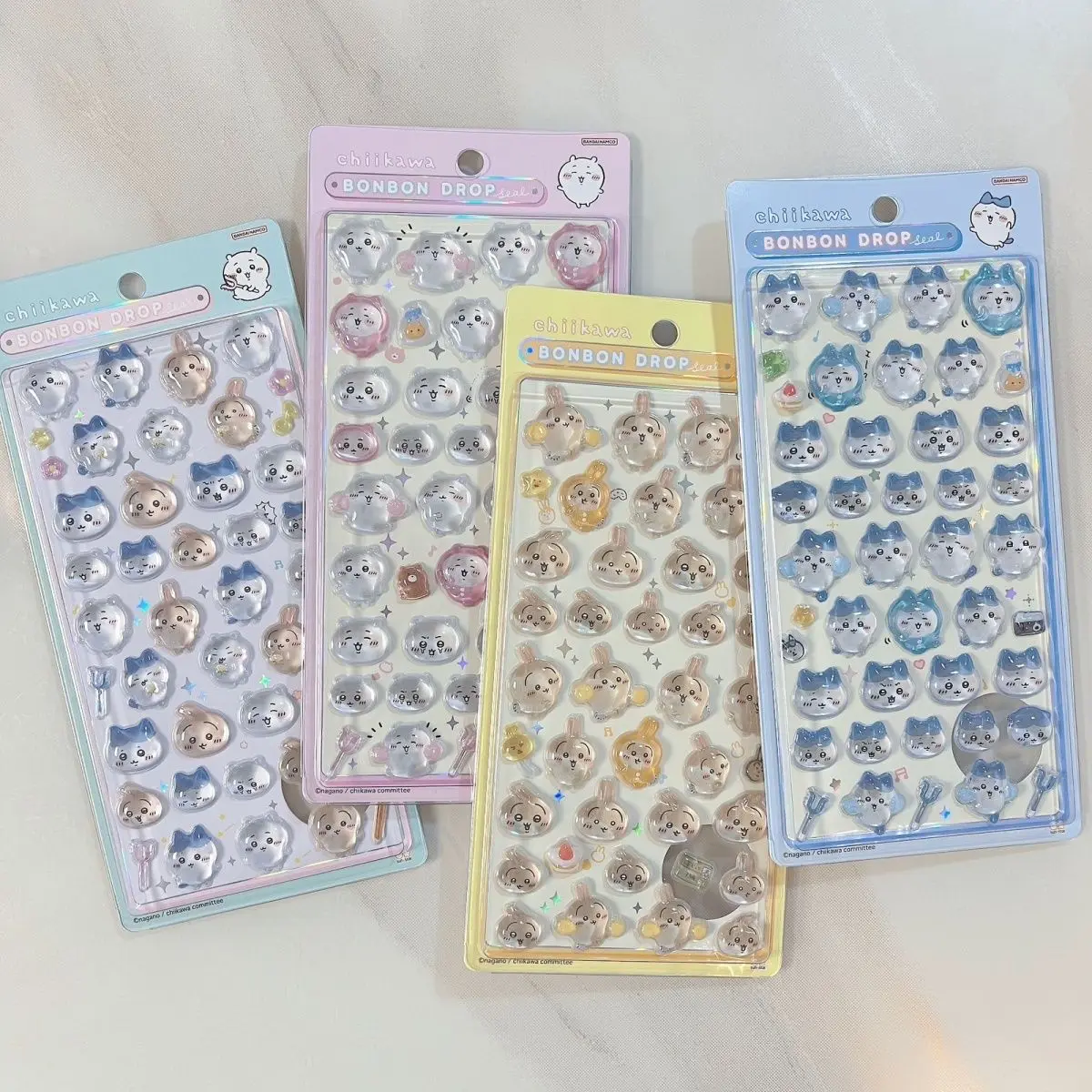 CKW 3D Jelly Crystal Aufkleber Niedliche Usagi Hachiware Jiikawa Abziehbilder Wasserfeste Aufkleber für Handyhüllen & Scrapbooking