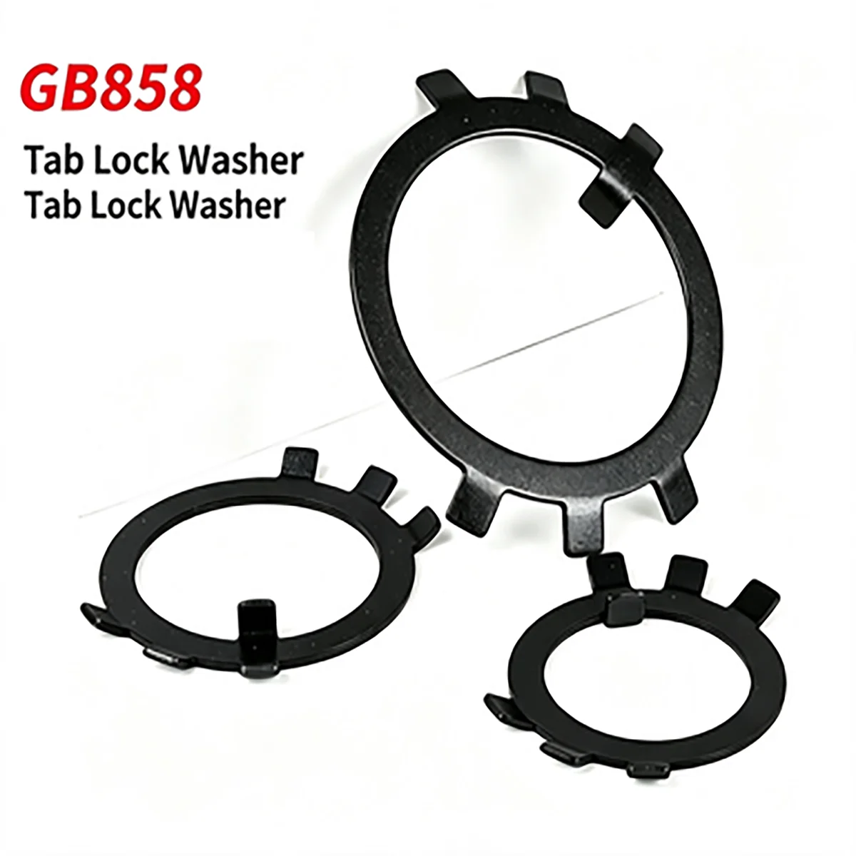 GB858 Tab Lock Washer Anti‑Loosening Stop Washer for Round Nut Carbon Steel Rust Resistant for Industrial Machinery Repair