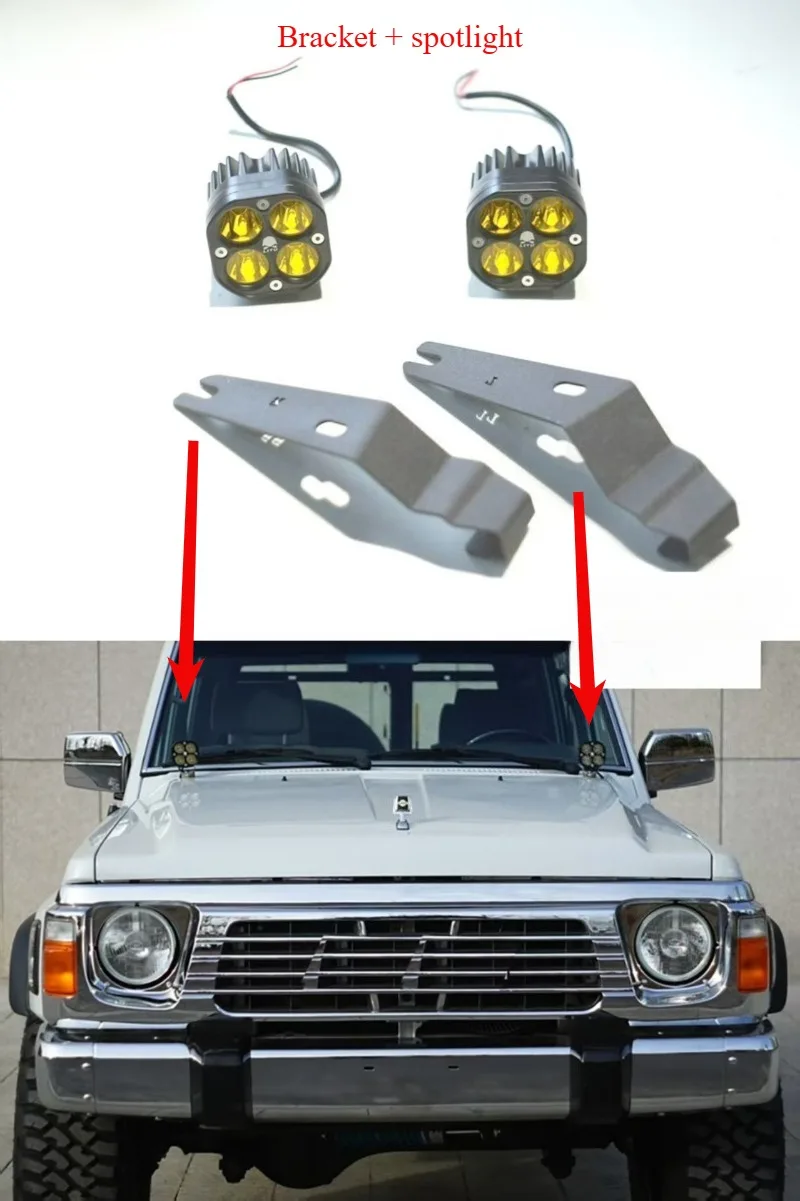 Soporte de montaje para la base del faro delantero del Nissan Safari Y60 (modelos 87-04), incluye faro delantero + base para Patrol Y60