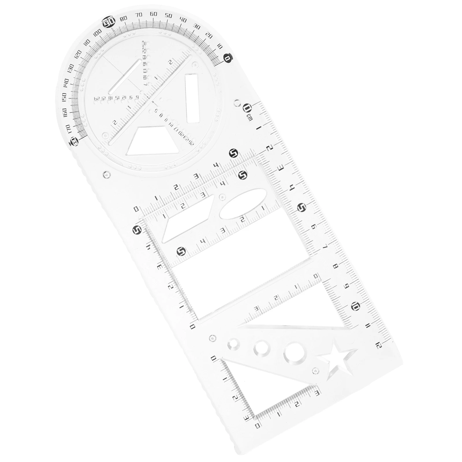 

Geometric Drawing Ruler Stencil Tool Template Plastic Manuscript Tools for Drafting Multipurpose Students