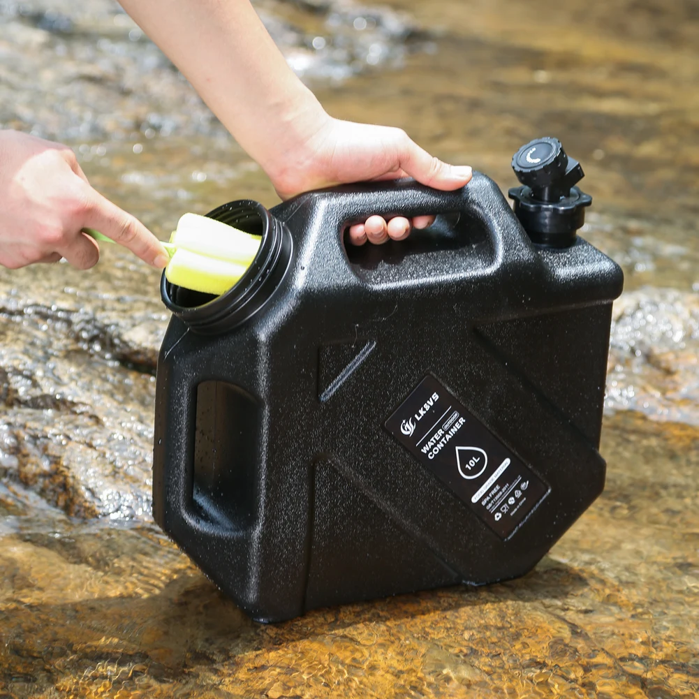 10L Water Storage Container with Faucet Drinking Water Bucket Large Capacity Water Container Jug for Vehicle Car Camping