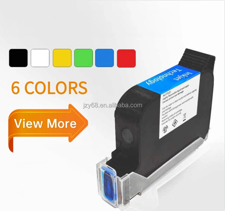 

Golden Sources TIJ Ink Cartridge Black Solvent Based Ink Cartridge for Inkjet Coding Machine Can Print All Material