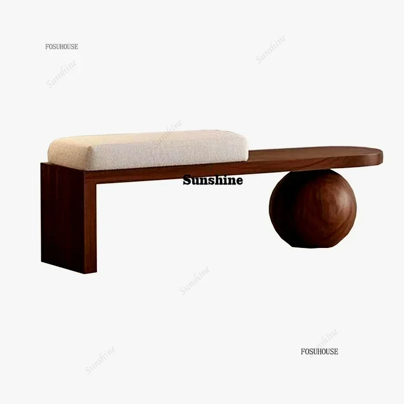 YNordic Medieval Shoe Changing Stools Living Room Furniture Porch Shoe Ottomans Bedroom End Stool Cloakroom Bench