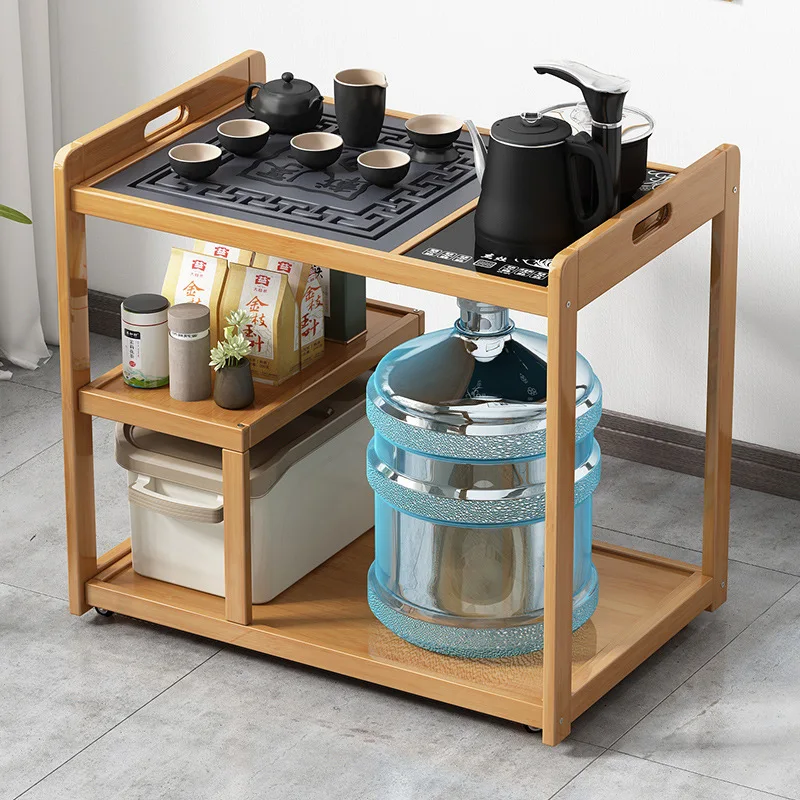 

Мобильный чайный столик Маленький чайный столик Чайная тележка Гостиная Встроенный набор чайников Журнальный столик Балкон Чайный поднос