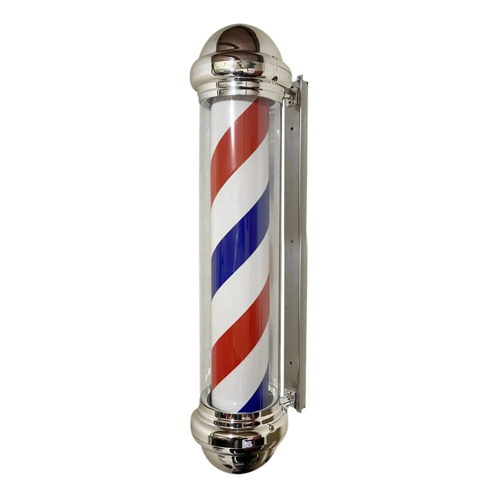 Barber Shop Pole Light Rotating Hair Salon Shop Sign Stripe Wall Mounted Vintage Style LED Lamp for Party Entrance