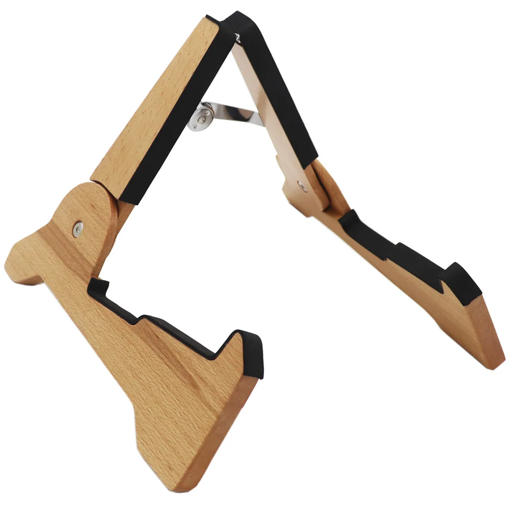 

Accessories Guitars Electric Bass Stand for Performing Wooden Instrument Floor Bracket