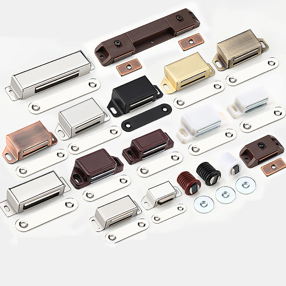 For Cupboard Furniture Hardware Magnetic Ultra Thin Catch Latch Cabinet Catches Strong Magnet Door Stops Door Closer With Screw