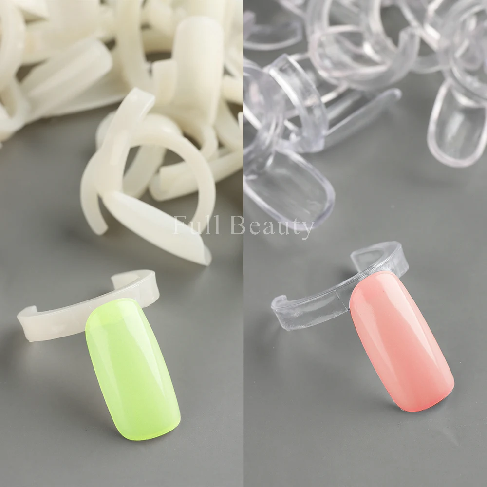 50Pcs Nail Sample Display Ring Holder Gel Polish Swatches Color Card Press On Nail Tips For Display Manicure Training Tools NTJK