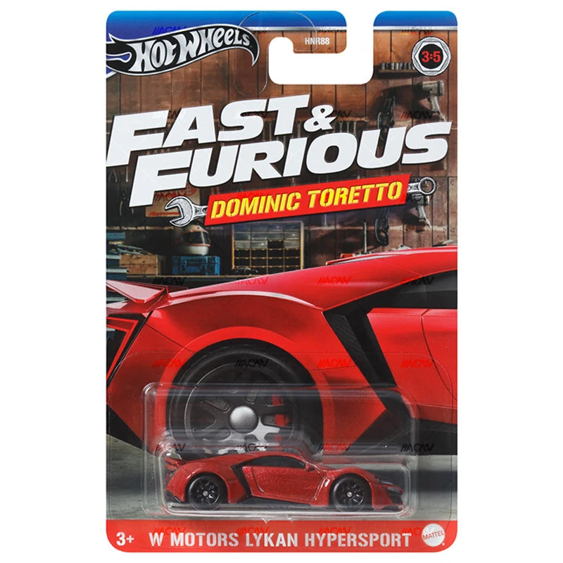 Hot Wheels Fast and Furious W MOTORS LYKAN HYPERSPORT/1995MAZDA RX-7/CHEVY FLEETLINE 1/64 Die-cast Model HNR88