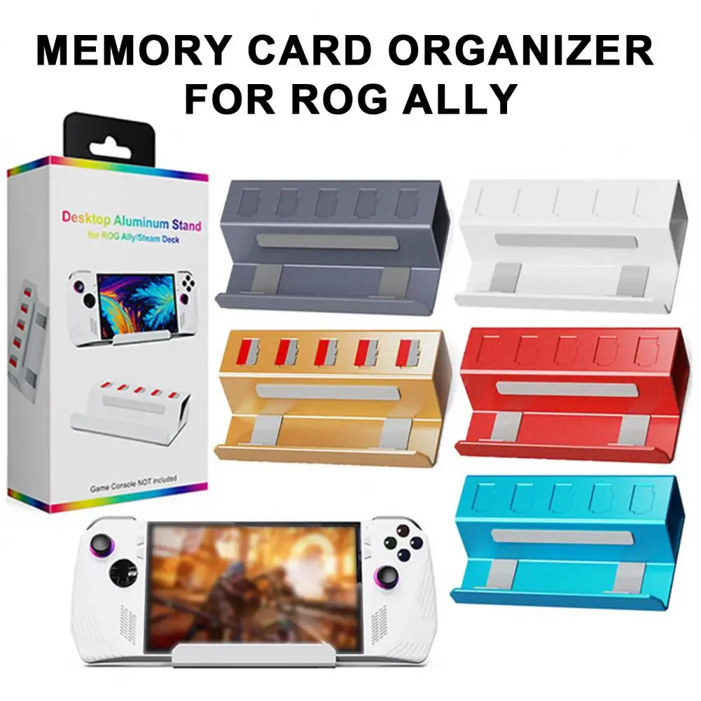 거치대 알루미늄 합금 게임 콘솔 스탠드, 미끄럼 방지 거치대, Rog용 5 개 포함