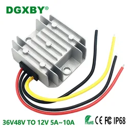 DGXBY 36V 48V TO 12V 5A 8A 10A Step-down DC-DC Converter 20V~60V to 12V Voltage Regulator Car Truck Marine Power Supply CE