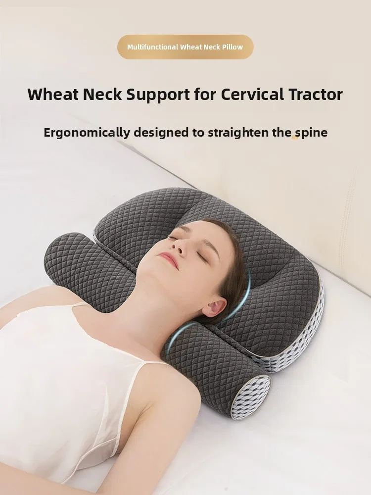 

Cervical Spine Pillow Full Buwheat Hull S Ne Support Cylindrical Hard Pillow Core Single Person Bedding