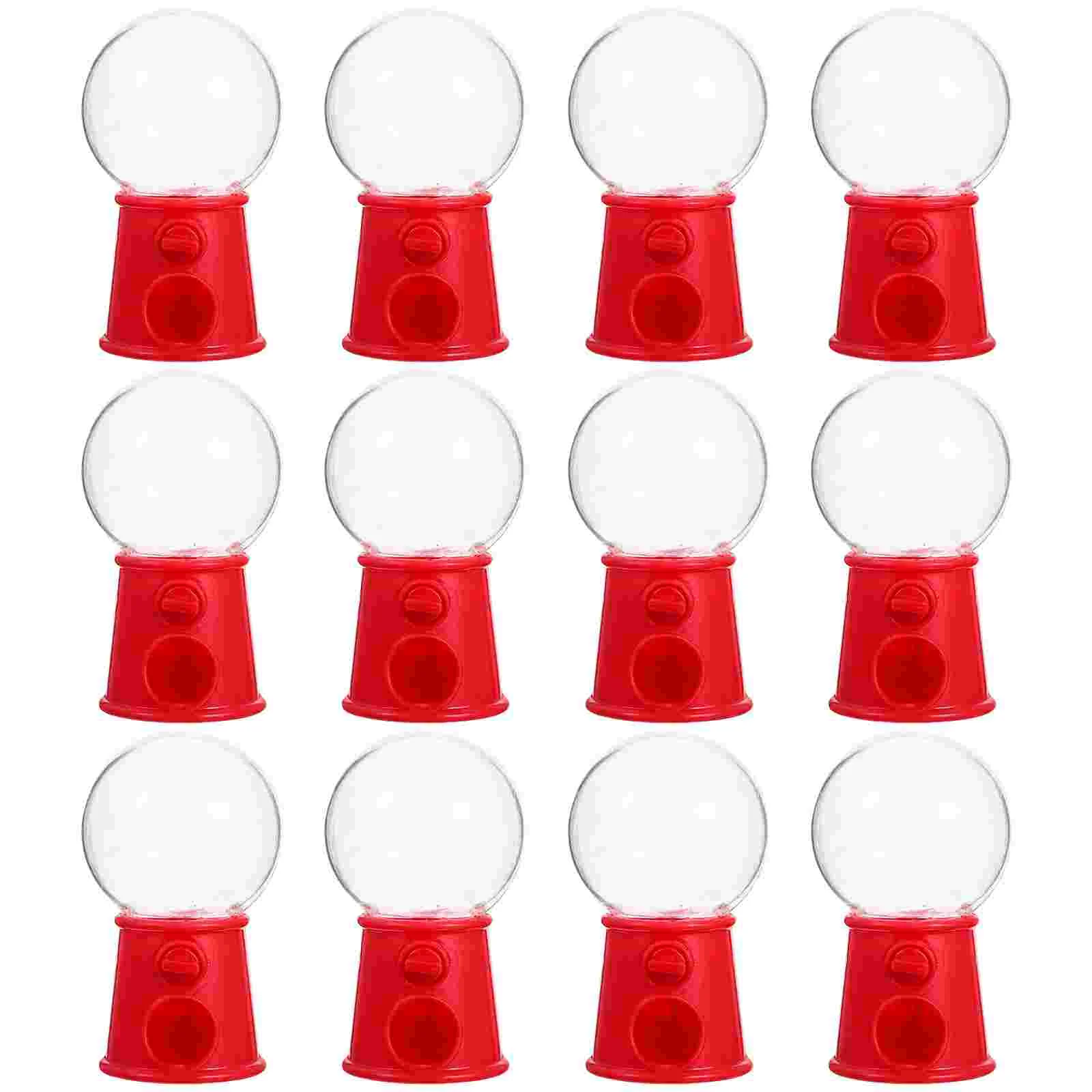 

12 Pcs Mini Machine Gumball Funny Party Favors Jelly Small Plastic Creative Candy Dispenser Child Cake Decor