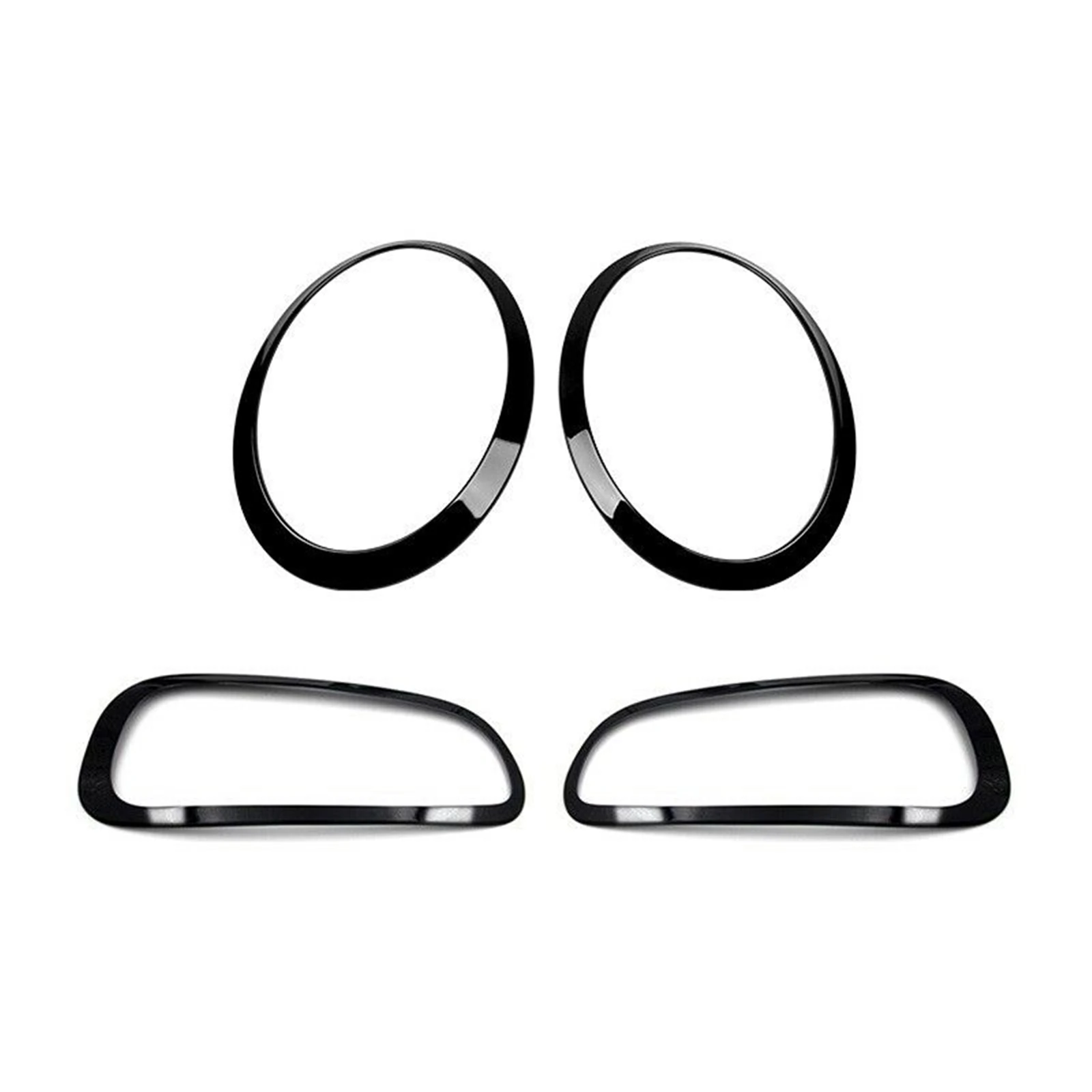 For Mini Cooper F54 2014-2020 Clubman 4pcs Headlight + Taillamp Cover Trim Front Head Light Bezel+Rear Tail Lamp Frame Sticker