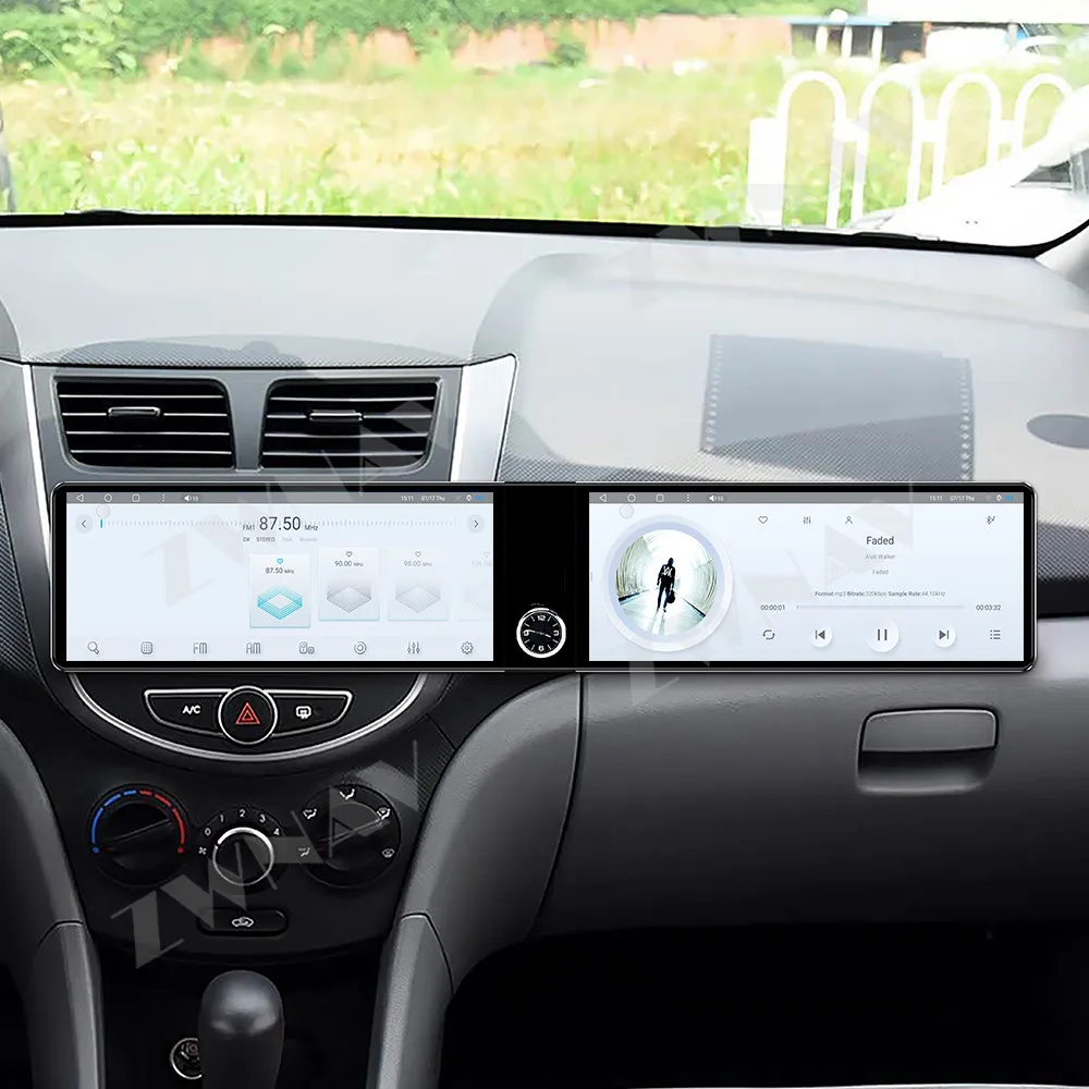 Para Hyundai Verna 2011-2016, Player Multimídia para Carro com Tela Dupla HD de 12.3" Android 13, Acessórios para Interior de Carro