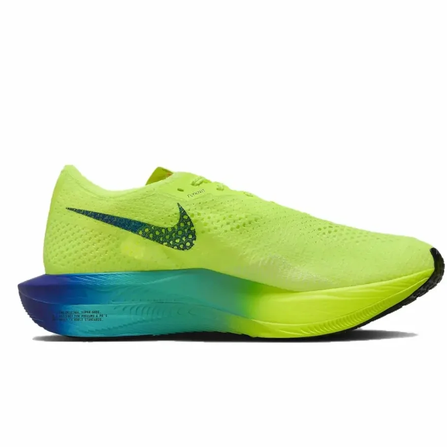 Nike Trendy Versatile Non-slip and wear-resistant Comfortable low-top Carbon Plate Running Shoes Men's Chartreuse
