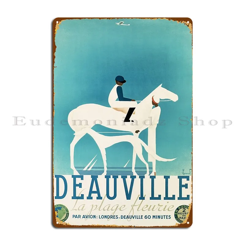 Art Deco Horse Racing Greyhound Racing Vintage Sport Metal Sign Poster Garage Customize Bar Create Wall Decor Tin Sign Poster