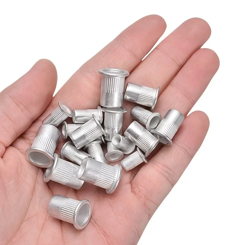 Secure Threaded Connection Knurled Rivet Nuts, 14 pcs M12, Industrial Fastening, Stainless Steel for Furniture Assembly