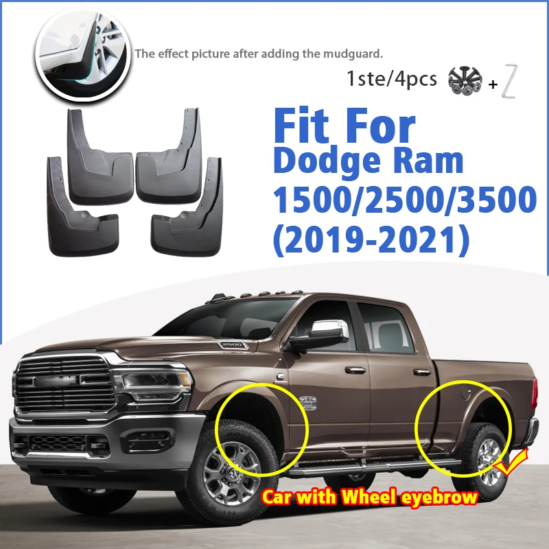 

Брызговик для Dodge RAM 1500/2500/3500 2019-2021 4 шт., Брызговики, автомобильные аксессуары, авто Styline, брызговик, крыло