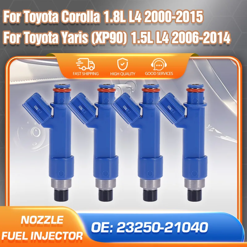 

Car Accessories For Toyota Corolla 1.8L 2000-2015 Toyota Yaris XP90 1.5L 2006-2014 Fuel Injector Nozzle 23250-21040 23209-21040