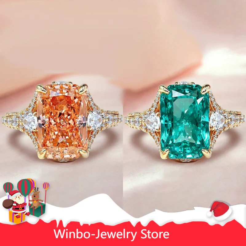 

European and American Luxury Style - High-quality Pappalaca Pink-orange Ice Flower Cut Ring -Elegant Women Jewelry - Engage Ring