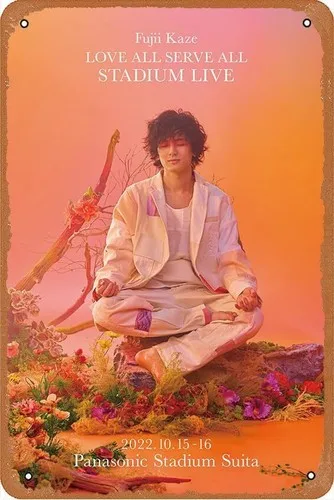Fujii Kaze Love All Serve Stadium Live Film Movie Poster Metall-Blechschild für die Wand