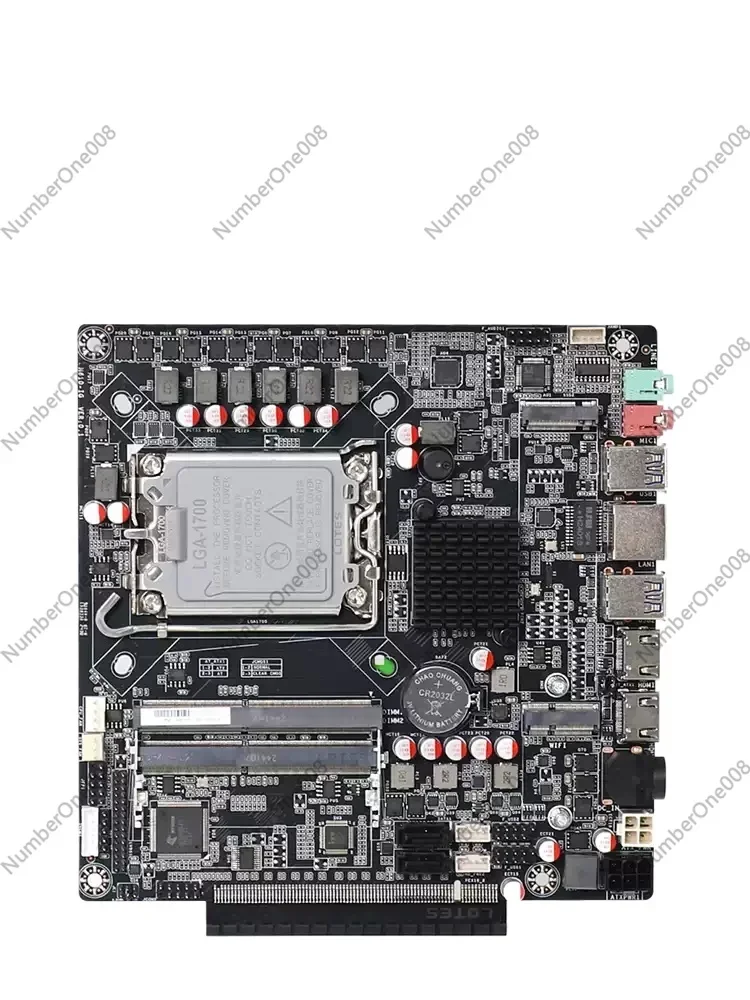 Placa base H610 de un solo monitor PCIE-X16 ITX para computadora de oficina, placa base Core para computadora de escritorio de 12.ª a 14.ª generación