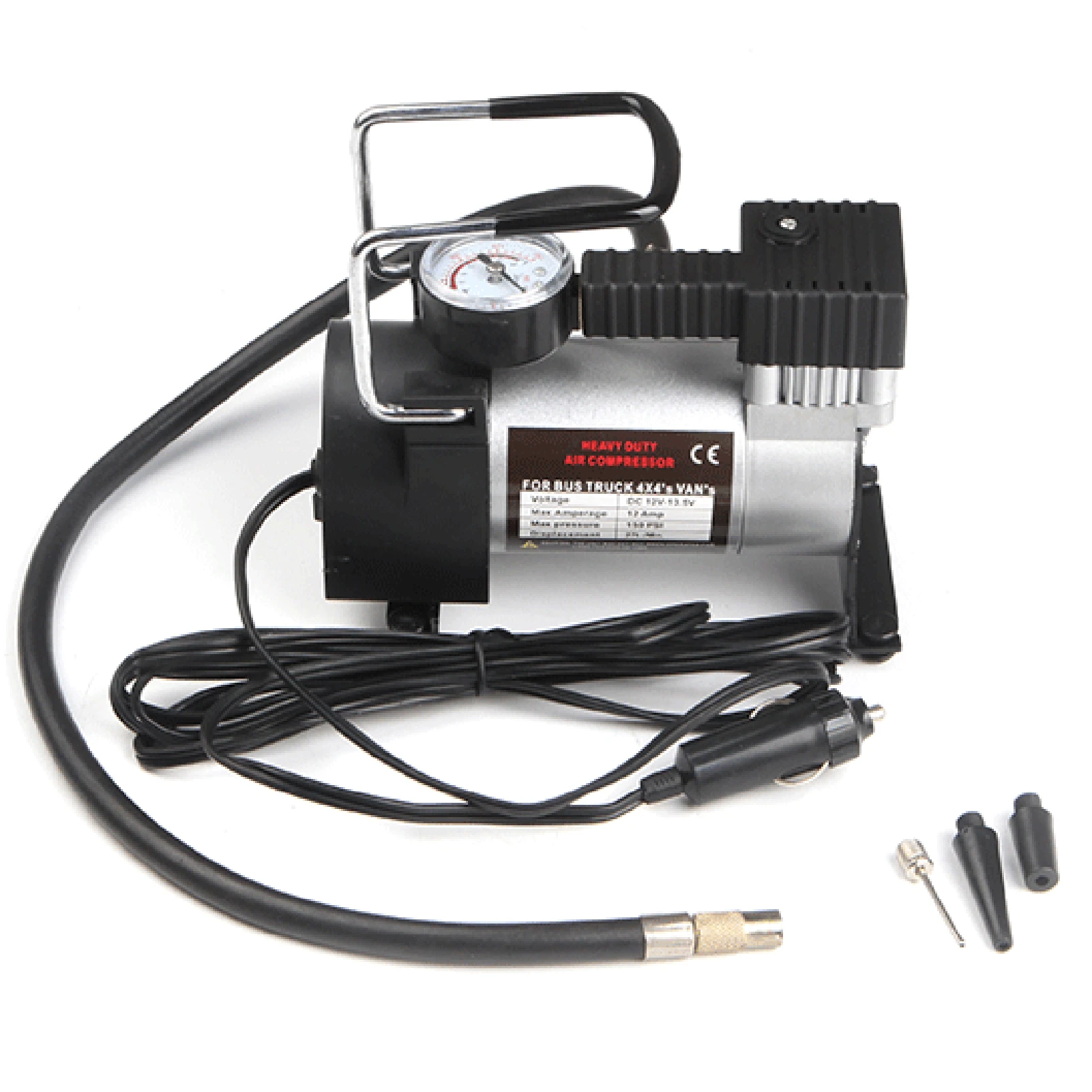 Heavy Duty Air Compressor Multiple Purposes Tire Inflator Equipment for Home and Outdoor Occasions