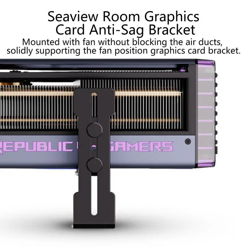 선풍기 컴퓨터 그래픽 카드홀더 섀시 선풍기 지지대 고정 금속 브래킷, 조정 가능한 GPU 홀더, 12cm, 6-96mm
